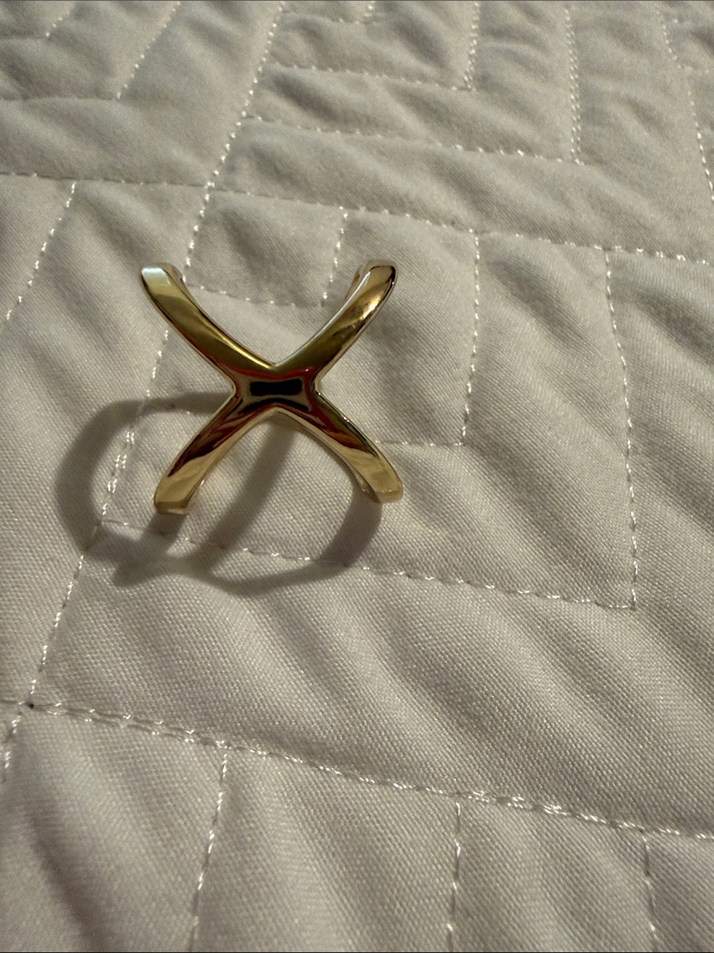 Gold X-Shape Scarf Ring Clip - Women Accessories Scarves & Wraps